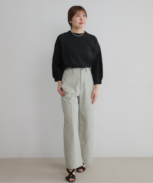NOMBRE IMPAIR(ノンブルアンペール)の「グリットクロスコンビ 袖口シャーリングP/O(Tシャツ/カットソー・レディース・ホワイト/ブラック・FREE)」の20枚目の写真