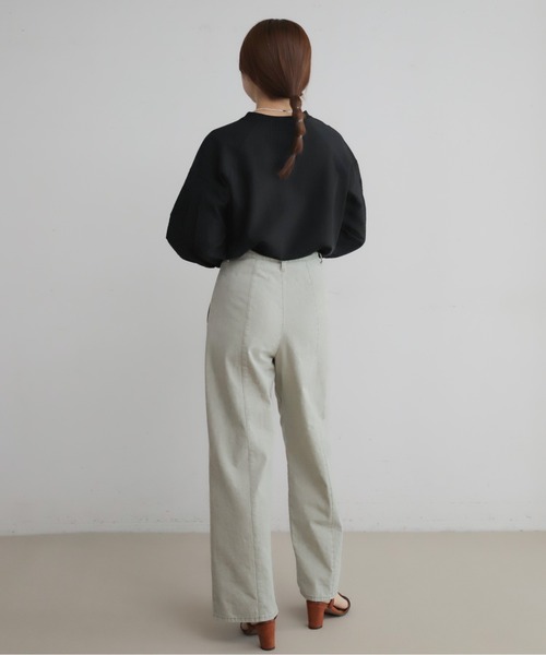 NOMBRE IMPAIR(ノンブルアンペール)の「グリットクロスコンビ 袖口シャーリングP/O(Tシャツ/カットソー・レディース・ホワイト/ブラック・FREE)」の14枚目の写真
