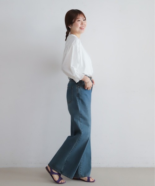 NOMBRE IMPAIR(ノンブルアンペール)の「グリットクロスコンビ 袖口シャーリングP/O(Tシャツ/カットソー・レディース・ホワイト/ブラック・FREE)」の18枚目の写真