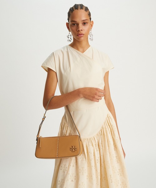 TORY BURCH(トリーバーチ)の「マックグロー ウェッジ バッグ(ショルダーバッグ・レディース・ブラウン/ブラック/アイボリー・ONE SIZE)」の15枚目の写真
