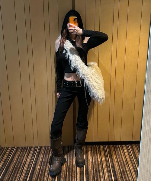 BLACKPURPLE（ブラックパープル）の「ベルバーバッグ Velvur Bag_ ベージュ（ショルダーバッグ・レディース・ベージュ・FREE）」の21枚目の写真