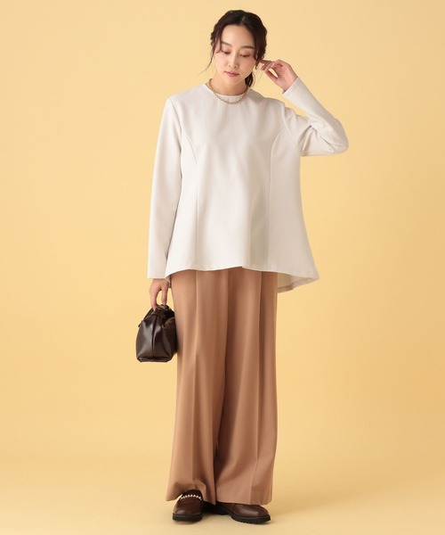 Elura（エルーラ）の「≪入卒/セレモニー/通勤≫ダブルクロス襟付きプルオーバー/603854（シャツ/ブラウス・レディース・ブラック/アイボリー/ネイビー・FREE）」の8枚目の写真