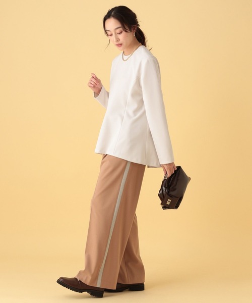 Elura（エルーラ）の「≪入卒/セレモニー/通勤≫ダブルクロス襟付きプルオーバー/603854（シャツ/ブラウス・レディース・ブラック/アイボリー/ネイビー・FREE）」の10枚目の写真