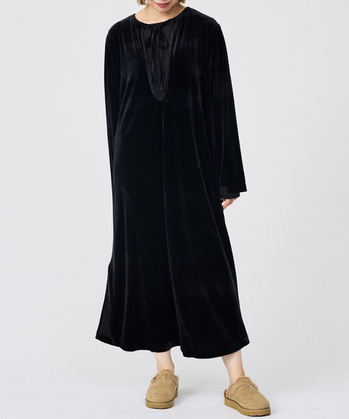 Rouge vif la cle（ルージュヴィフラクレ）の「【Keena/キーナ】ベルベットワンピース/ワンピース/ベロア【WEB限定】（ワンピース・レディース・グリーン/グレー/ブラック・フリー）」の2枚目の写真