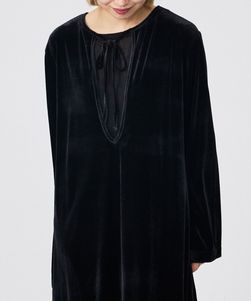 Rouge vif la cle（ルージュヴィフラクレ）の「【Keena/キーナ】ベルベットワンピース/ワンピース/ベロア【WEB限定】（ワンピース・レディース・グリーン/グレー/ブラック・フリー）」の14枚目の写真