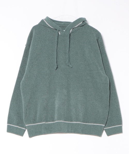 le cercle ADAM ET ROPE'(ルセルクルアダムエロペ)の「コンビモールニットパーカー(パーカー・メンズ・オリーブ/グレー/ベージュ・L/LL/M)」の8枚目の写真