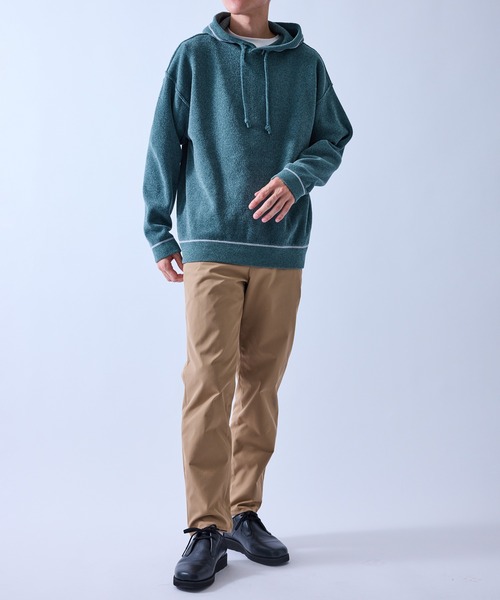 le cercle ADAM ET ROPE'(ルセルクルアダムエロペ)の「コンビモールニットパーカー(パーカー・メンズ・オリーブ/グレー/ベージュ・L/LL/M)」の15枚目の写真