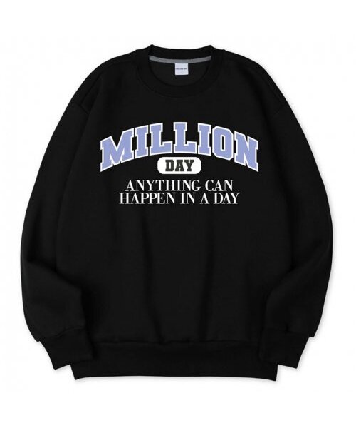 MILLION DAY(ミリオンデイ)の「MILLION CAMPUS SWEATSHIRT(スウェット・メンズ・イエロー/ダークグリーン/パープル/ホワイト・LARGE/X-LARGE/MEDIUM)」の6枚目の写真