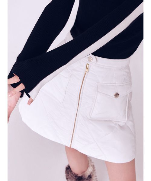 LILY BROWN（リリーブラウン）の「【LILY BROWN×MARY QUANT】キルトダウンミニスカート（スカート・レディース・ブラック/ホワイト/ライトブルー・0/1）」の13枚目の写真