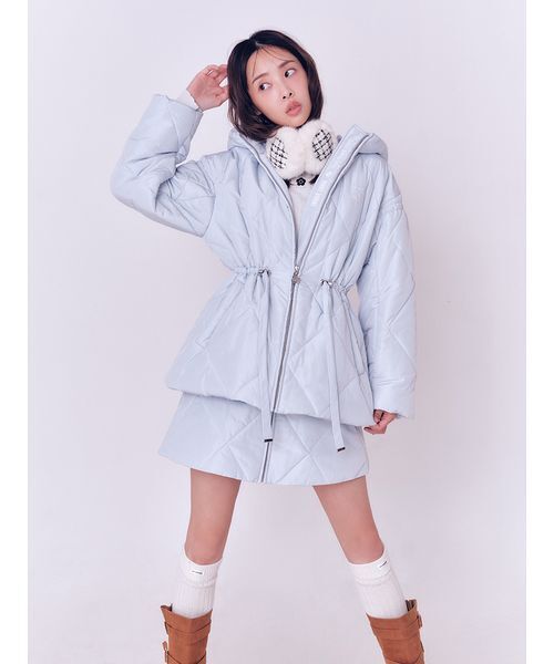 LILY BROWN（リリーブラウン）の「【LILY BROWN×MARY QUANT】キルトダウンミニスカート（スカート・レディース・ブラック/ホワイト/ライトブルー・0/1）」の8枚目の写真