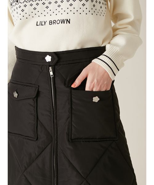 LILY BROWN（リリーブラウン）の「【LILY BROWN×MARY QUANT】キルトダウンミニスカート（スカート・レディース・ブラック/ホワイト/ライトブルー・0/1）」の21枚目の写真