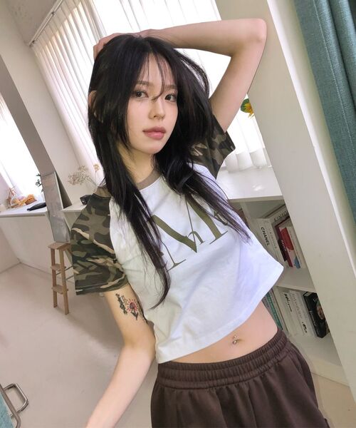 MUCENT(ムセント)の「ジャグカモナグラン半袖Tシャツ 男女共用 (2カラー)(Tシャツ/カットソー・レディース・ホワイト/ブラック・SHORT/MEDIUM/LARGE)」の20枚目の写真