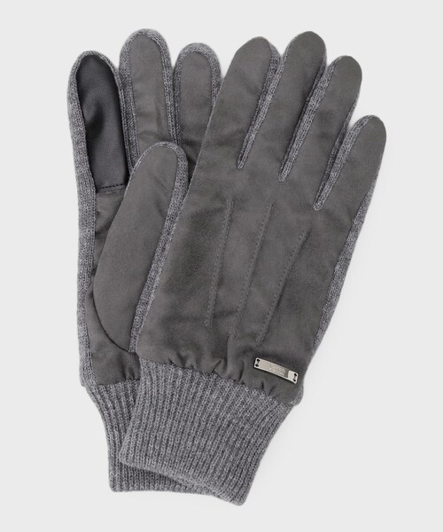 TAKEO KIKUCHI（タケオキクチ）の「スエード調ニットコンビ ウォッシャブルグローブ（手袋・メンズ・ブラック/ダークブラウン/ベージュ/ネイビー/ダークグレー・00）」の7枚目の写真
