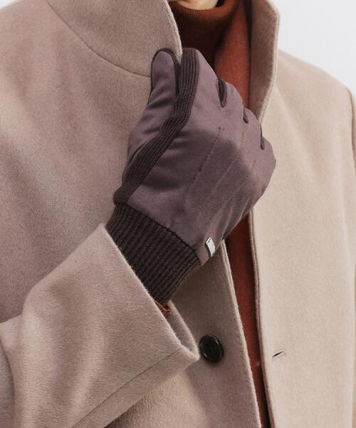 TAKEO KIKUCHI（タケオキクチ）の「スエード調ニットコンビ ウォッシャブルグローブ（手袋・メンズ・ブラック/ダークブラウン/ベージュ/ネイビー/ダークグレー・00）」の13枚目の写真