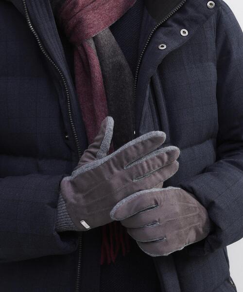 TAKEO KIKUCHI（タケオキクチ）の「スエード調ニットコンビ ウォッシャブルグローブ（手袋・メンズ・ブラック/ダークブラウン/ベージュ/ネイビー/ダークグレー・00）」の20枚目の写真