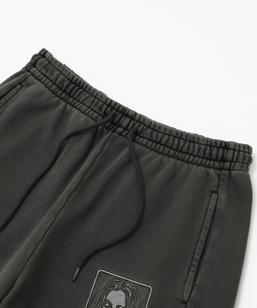 X-girl（エックスガール）の「PIGMENT DYED FACE AND LOGO SQUARE PATCH SWEATPANTS（スウェットパンツ・レディース・ブラック/オリーブ/ピンク・S/M）」の18枚目の写真