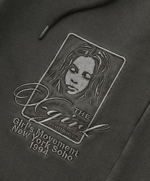 X-girl（エックスガール）の「PIGMENT DYED FACE AND LOGO SQUARE PATCH SWEATPANTS（スウェットパンツ・レディース・ブラック/オリーブ/ピンク・S/M）」の20枚目の写真