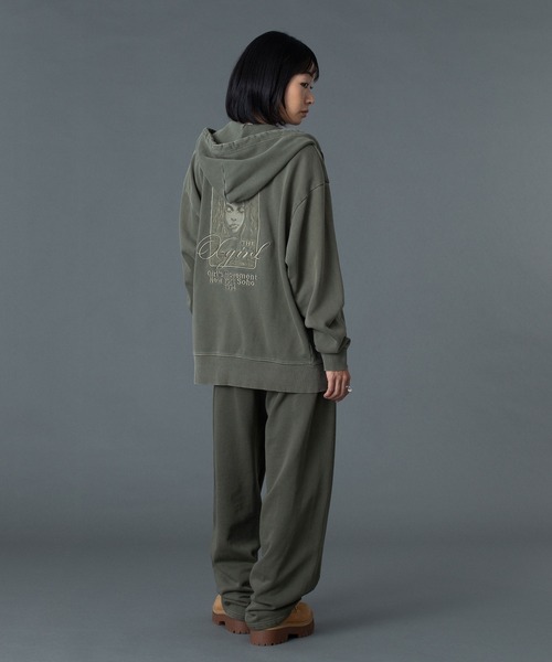 193 Lo-Fi Girl コットンスウェットパンツ PIGMENT DYED FACE AND LOGO SQUARE PATCH SWEATPANTS（スウェット