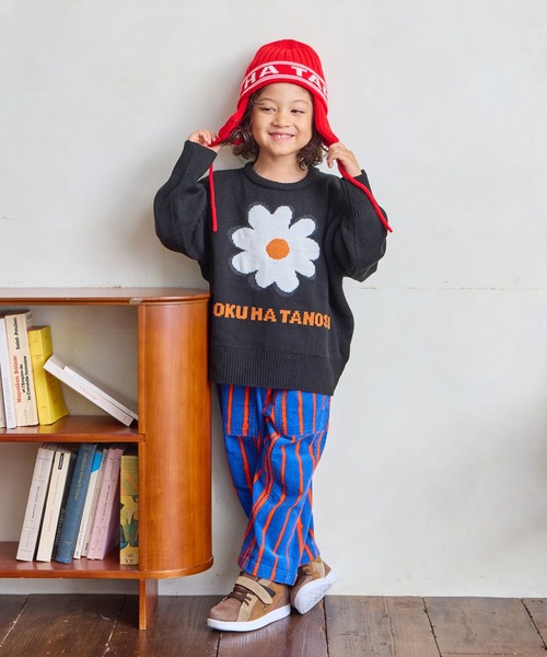 MARKEY'S（マーキーズ）の「【BOKU HA TANOSII】別注フラワーニット（ニット/セーター・キッズ・ブラック/オフホワイト/レッド・100/110/120/130/140/150）」の20枚目の写真