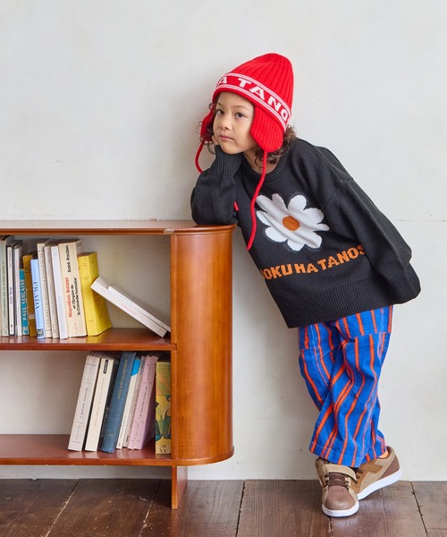 MARKEY'S（マーキーズ）の「【BOKU HA TANOSII】別注フラワーニット（ニット/セーター・キッズ・ブラック/オフホワイト/レッド・100/110/120/130/140/150）」の17枚目の写真