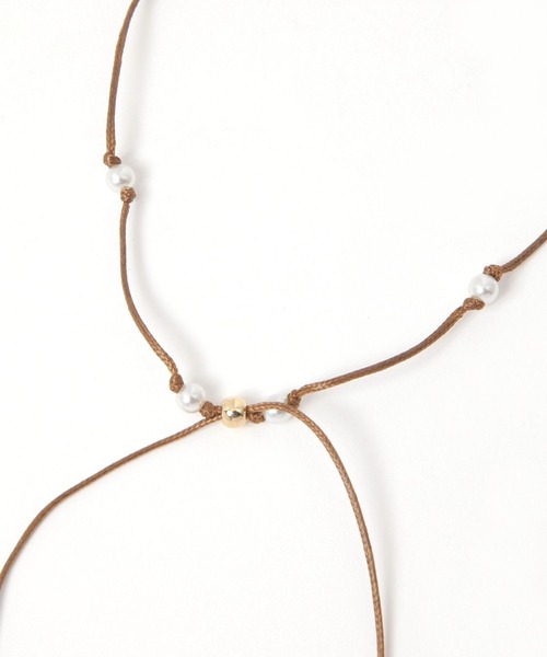 BAYFLOW（ベイフロー）の「パールコードチョーカー（チョーカー・レディース・ブラウン/ブラック・FREE）」の4枚目の写真