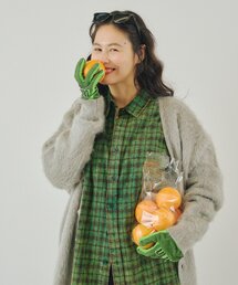 WHIMSIC | 【UNISEX】アシッドウォッシュフランネルチェックシャツ(シャツ/ブラウス)