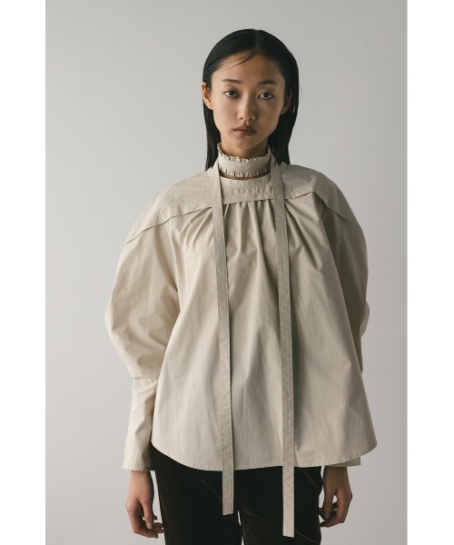 STYLEMIXER(スタイルミキサー)の「フリルチョーカーセットブラウス(シャツ/ブラウス・レディース・ブラック/ベージュ/ホワイト・FREE)」の3枚目の写真