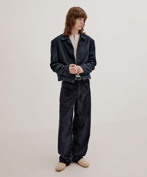 LMOOD(エルムード)の「ファンシーコーデュロイワイドパンツネイビー(その他パンツ・メンズ・その他・44/46/48)」の2枚目の写真