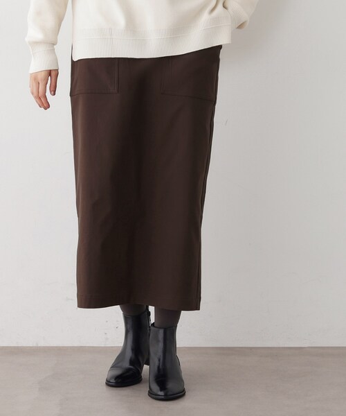 Dessin（デッサン）の「【洗える/ウエストゴム】Iラインイージースカート（スカート・レディース・ブラック/ブラウン系その他・01/02/03）」の7枚目の写真