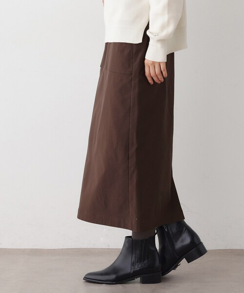 Dessin（デッサン）の「【洗える/ウエストゴム】Iラインイージースカート（スカート・レディース・ブラック/ブラウン系その他・01/02/03）」の8枚目の写真