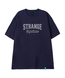 [ストレンジエクスペリエンス]コットンルーズフィット半袖Tシャツ_スペースネイビー
