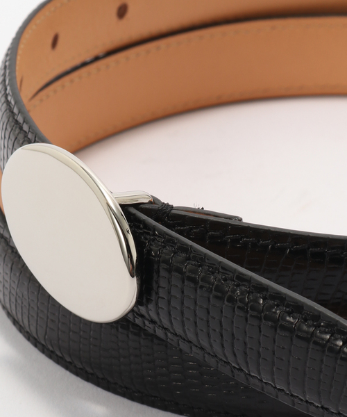 EDIFICE(エディフィス)の「Andrea Greco(アンドレアグレコ) Ellipse Buckle ベルト(ベルト・メンズ・ブラック/グレー・75/85)」の5枚目の写真