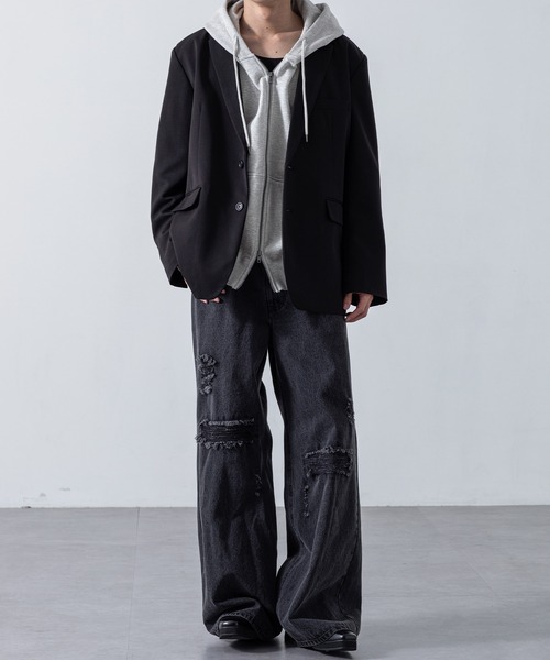 CLEL(クレイル)の「【CLEL】Prime TR Single Tailored Jacket / プライムTR シングルテーラードジャケット(テーラードジャケット・メンズ・ブラック/ブルー系/チャコールグレー・S/XS/L/M)」の8枚目の写真