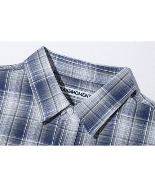 BASEMOMENT(ベースモーメント)の「ブリーズチェックシャツグレーシュブルー(シャツ/ブラウス・レディース・その他・MEDIUM/LARGE)」の3枚目の写真