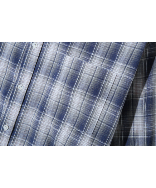BASEMOMENT(ベースモーメント)の「ブリーズチェックシャツグレーシュブルー(シャツ/ブラウス・レディース・その他・MEDIUM/LARGE)」の4枚目の写真