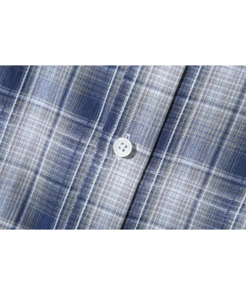 BASEMOMENT(ベースモーメント)の「ブリーズチェックシャツグレーシュブルー(シャツ/ブラウス・レディース・その他・MEDIUM/LARGE)」の5枚目の写真