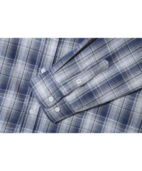 BASEMOMENT(ベースモーメント)の「ブリーズチェックシャツグレーシュブルー(シャツ/ブラウス・レディース・その他・MEDIUM/LARGE)」の6枚目の写真