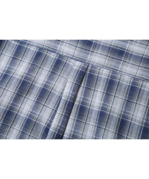 BASEMOMENT(ベースモーメント)の「ブリーズチェックシャツグレーシュブルー(シャツ/ブラウス・レディース・その他・MEDIUM/LARGE)」の7枚目の写真