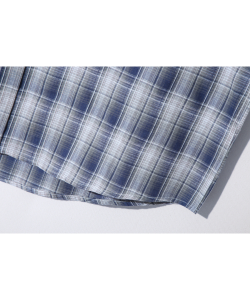 BASEMOMENT(ベースモーメント)の「ブリーズチェックシャツグレーシュブルー(シャツ/ブラウス・レディース・その他・MEDIUM/LARGE)」の8枚目の写真