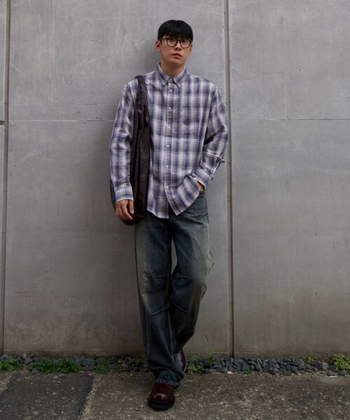 BASEMOMENT(ベースモーメント)の「ブリーズチェックシャツグレーシュブルー(シャツ/ブラウス・レディース・その他・MEDIUM/LARGE)」の11枚目の写真