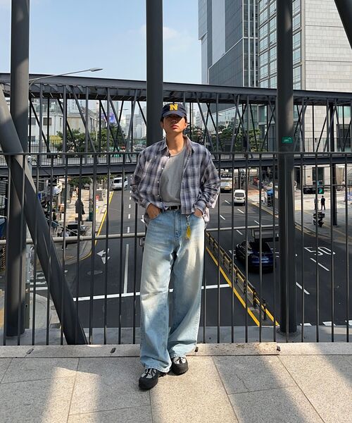 BASEMOMENT(ベースモーメント)の「ブリーズチェックシャツグレーシュブルー(シャツ/ブラウス・レディース・その他・MEDIUM/LARGE)」の14枚目の写真