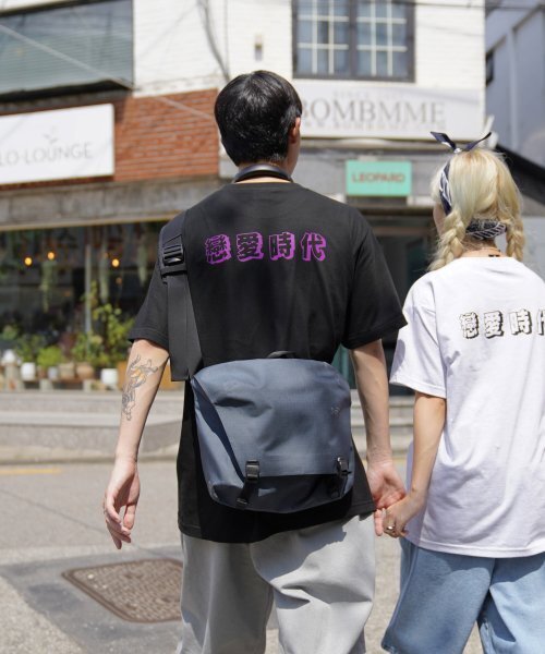 CREAM SODA LAB(クリームソーダラボ)の「恋愛時代 半袖Tシャツ ブラック パープル(Tシャツ/カットソー・メンズ・その他・X-LARGE/XX-LARGE/LARGE/MEDIUM)」の1枚目の写真