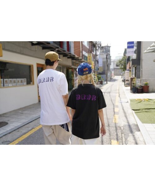 CREAM SODA LAB(クリームソーダラボ)の「恋愛時代 半袖Tシャツ ブラック パープル(Tシャツ/カットソー・メンズ・その他・X-LARGE/XX-LARGE/LARGE/MEDIUM)」の3枚目の写真