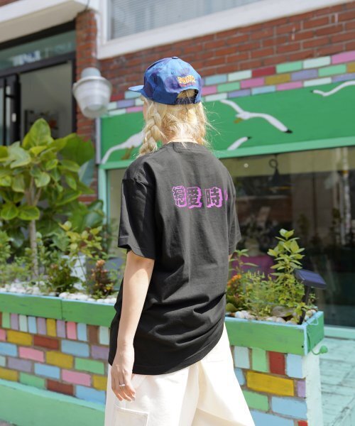 CREAM SODA LAB(クリームソーダラボ)の「恋愛時代 半袖Tシャツ ブラック パープル(Tシャツ/カットソー・メンズ・その他・X-LARGE/XX-LARGE/LARGE/MEDIUM)」の12枚目の写真