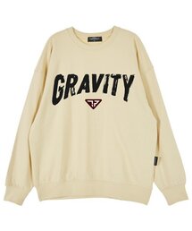 グラビティオーバーサイズドロップショルダースウェット_バター