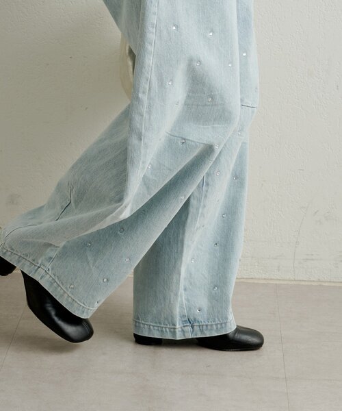 Omekashi(オメカシ)の「ビジューデニム(デニムパンツ・レディース・ブルー/ネイビー・38/36)」の8枚目の写真