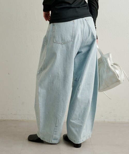 Omekashi(オメカシ)の「ビジューデニム(デニムパンツ・レディース・ブルー/ネイビー・38/36)」の10枚目の写真