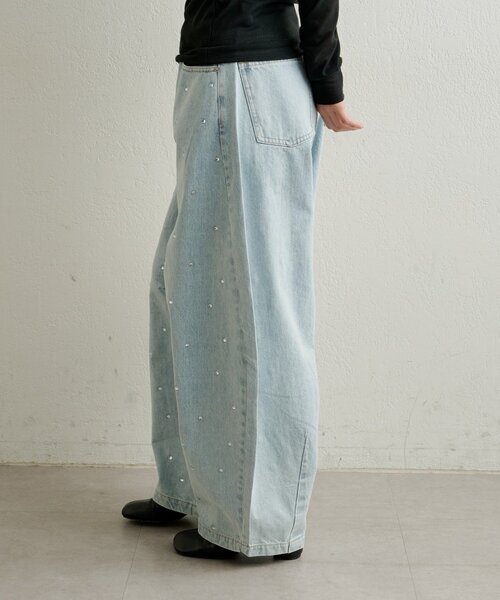 Omekashi(オメカシ)の「ビジューデニム(デニムパンツ・レディース・ブルー/ネイビー・38/36)」の11枚目の写真