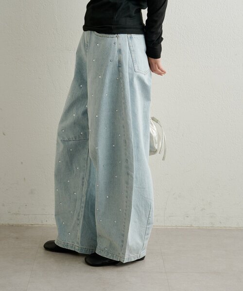 Omekashi(オメカシ)の「ビジューデニム(デニムパンツ・レディース・ブルー/ネイビー・38/36)」の13枚目の写真