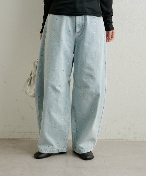 Omekashi(オメカシ)の「ビジューデニム(デニムパンツ・レディース・ブルー/ネイビー・38/36)」の14枚目の写真